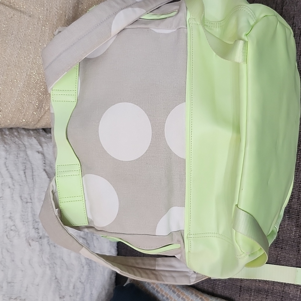 Lululemon Spring Fling Pack Polka Dot Backpack in Neon Green and Beige - Picture 13 of 16